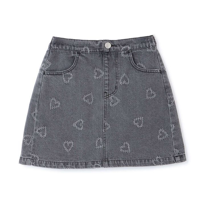 Assorted Pattern Denim A-Line Skirt,, medium