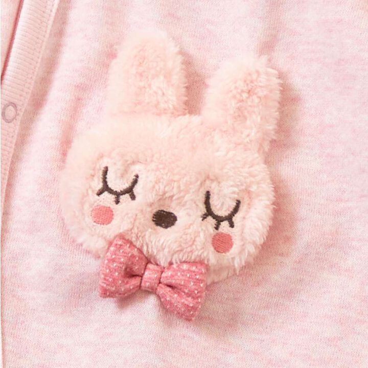 KP Boa Rabbit Motif Coverall,Light pink, medium image number 2