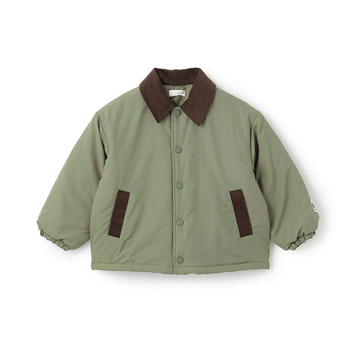 Free Combination Series Corduroy Collar Puff Jacket,Khaki, medium image number 2