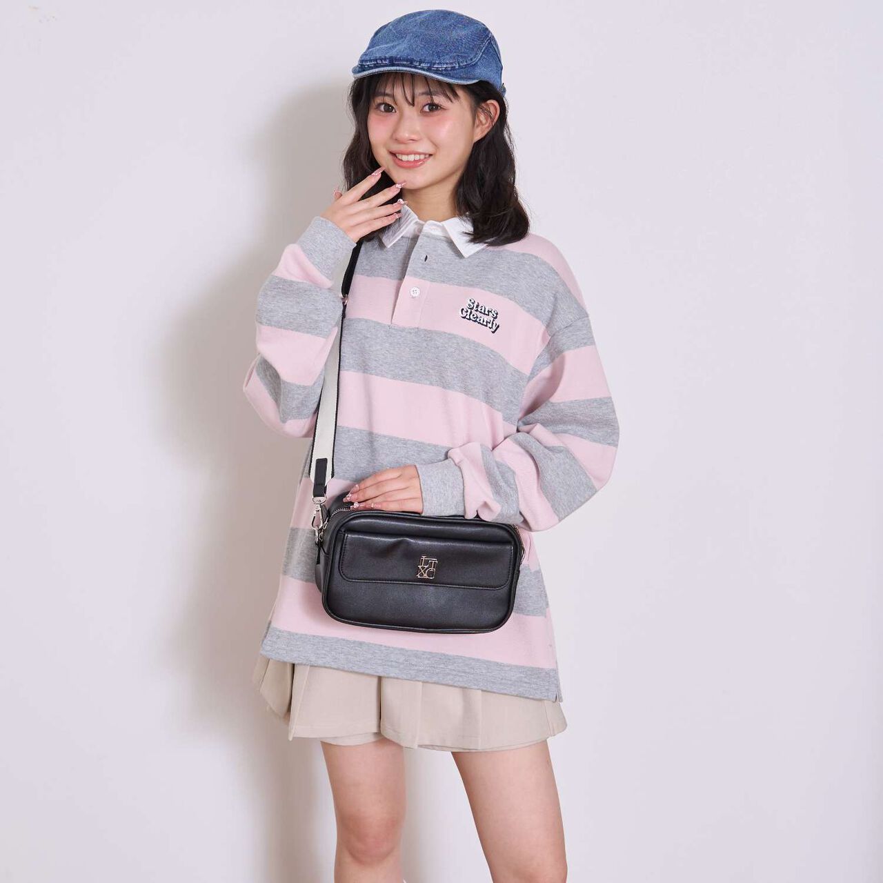 [LTXC] Jacquard Tape Flap Shoulder Bag,Ivory, large image number 1