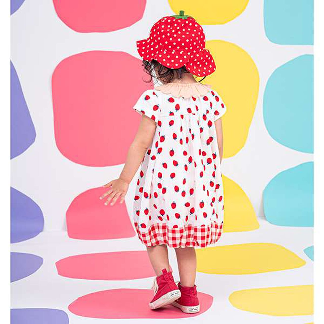 Strawberry One-Piece Dress,Pink, large image number 2