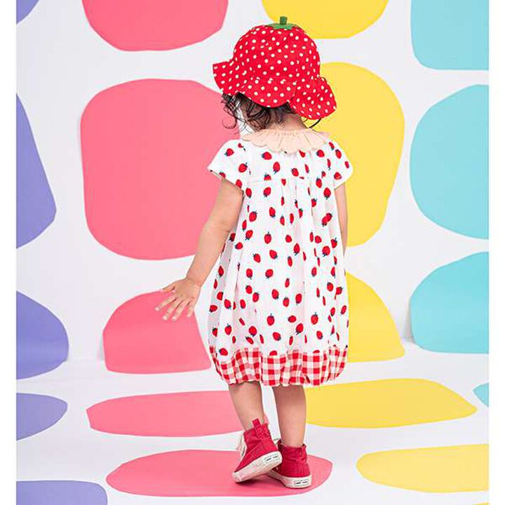 Strawberry One-Piece Dress,Pink, medium image number 2