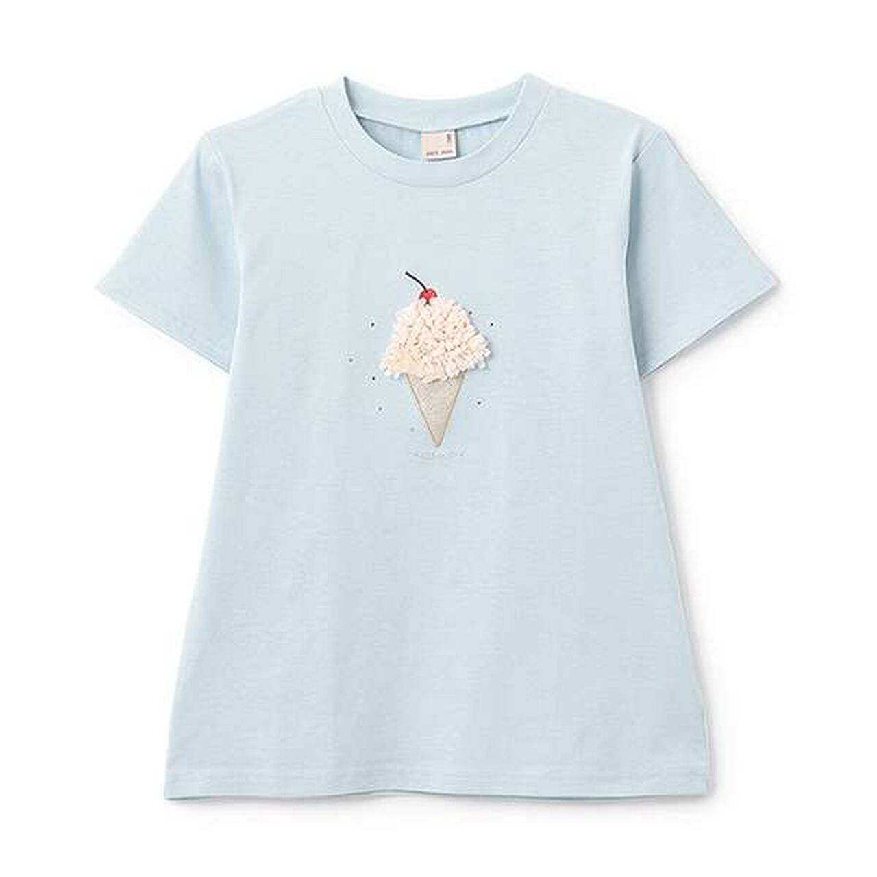 [Anti-stain/Link] Sparkling Motif T-Shirt,Sax blue, large image number 0