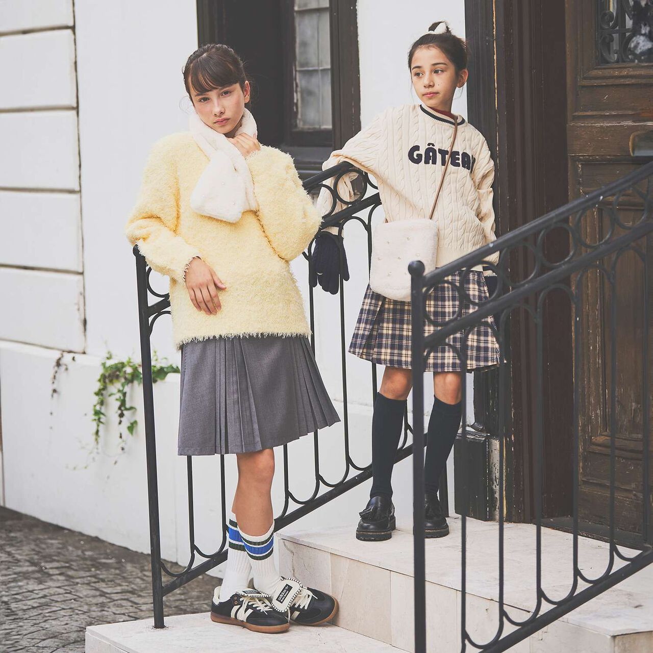 Sagara Logo Cable Knitwear[Available in 130cm],Sax blue, large image number 14