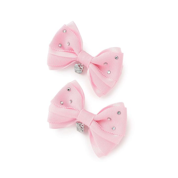 Sparkling Ribbon Hair Clip Set of 2 [Made in Japan],, medium