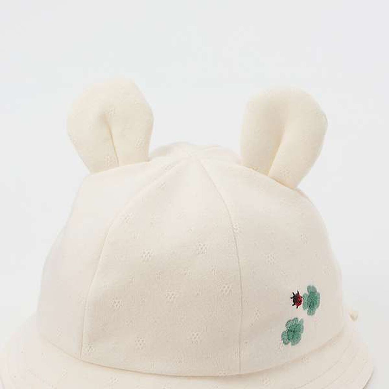 Organic Bear Ear Hat,Pearl white, large image number 2