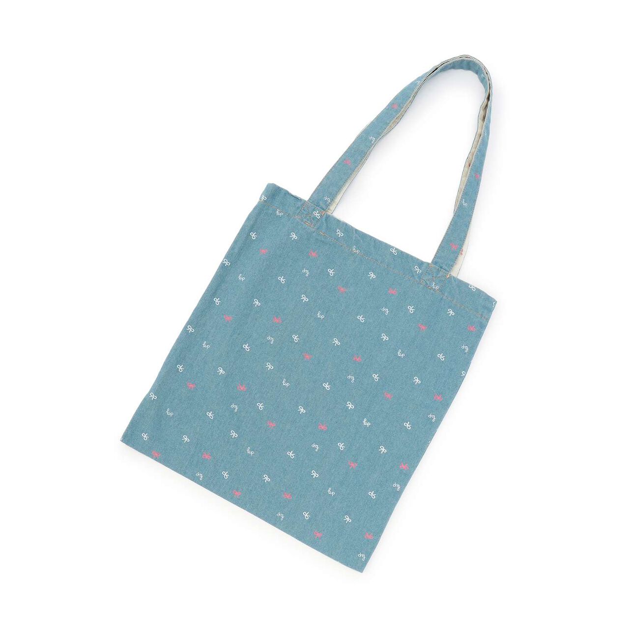 Denim All-Over Print Bag,Blue, large image number 1