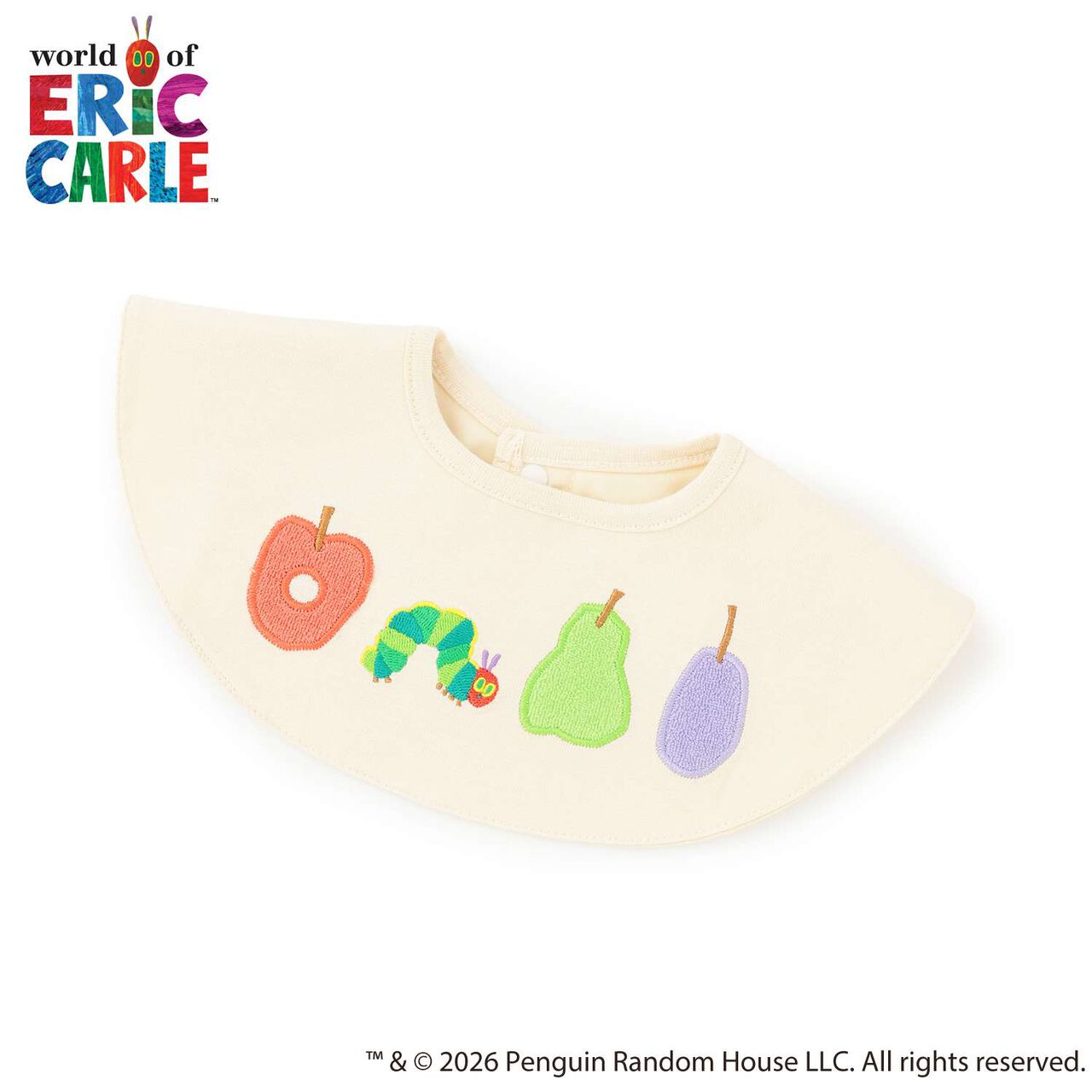 [Hungry Caterpillar] Fruit Motif Bib,Off white, large image number 2