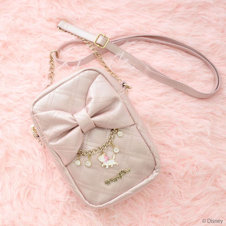 [Disney Marie] Ribbon Mini Shoulder Bag,Pink, medium image number 7