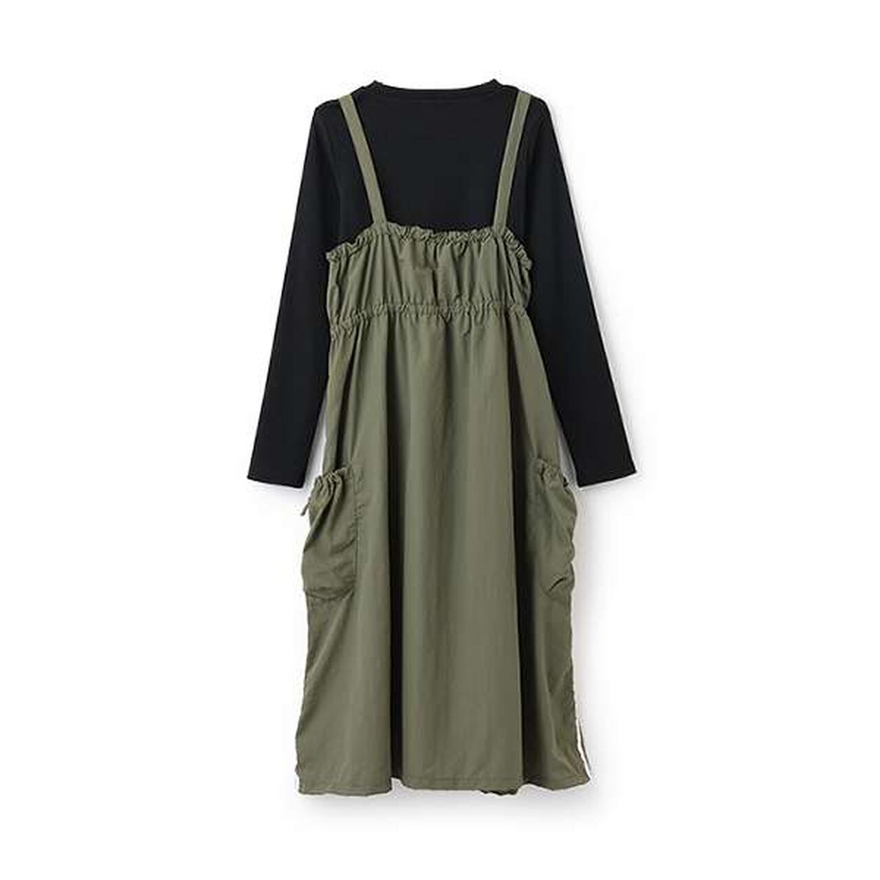 [LTXC] Line Jumper Skirt Inner Wear Set,Black, large image number 9