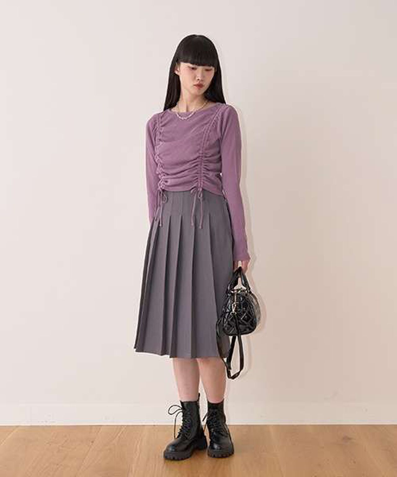 Pleated Midi Skirt,Mocha tea, large image number 10