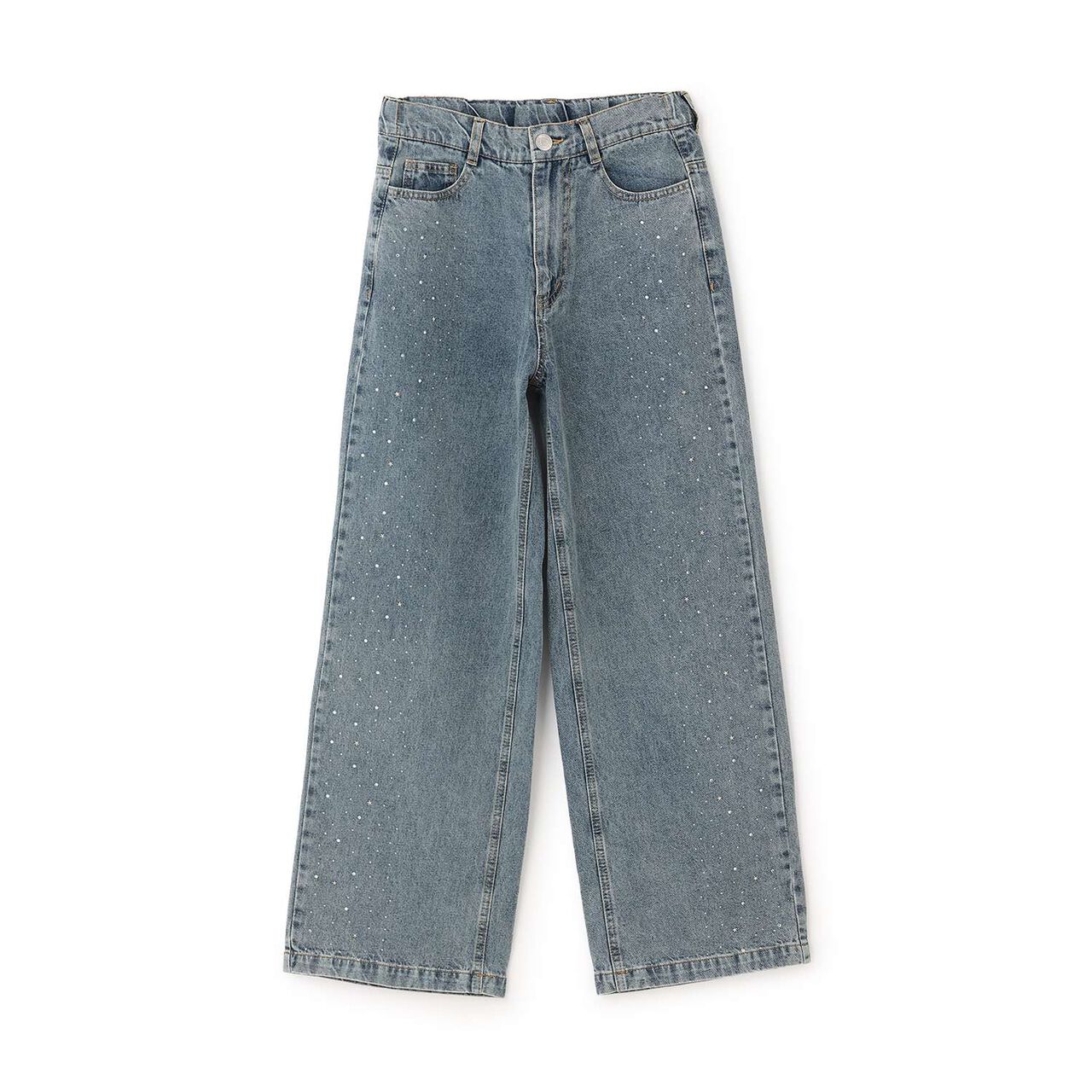 Stylish Stone Denim Pants,Blue, large image number 15