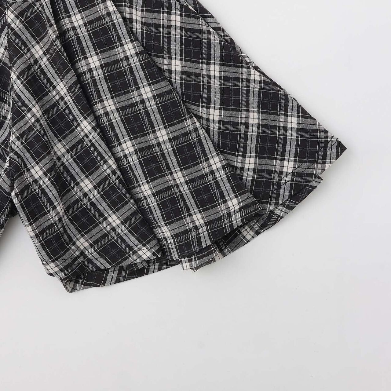Shirt Parka & Skirt Outfit Set,Black, large image number 11
