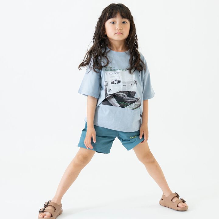 [365D] [Papa Link] Kids Photo Half T-Shirt,Light gray, medium image number 7