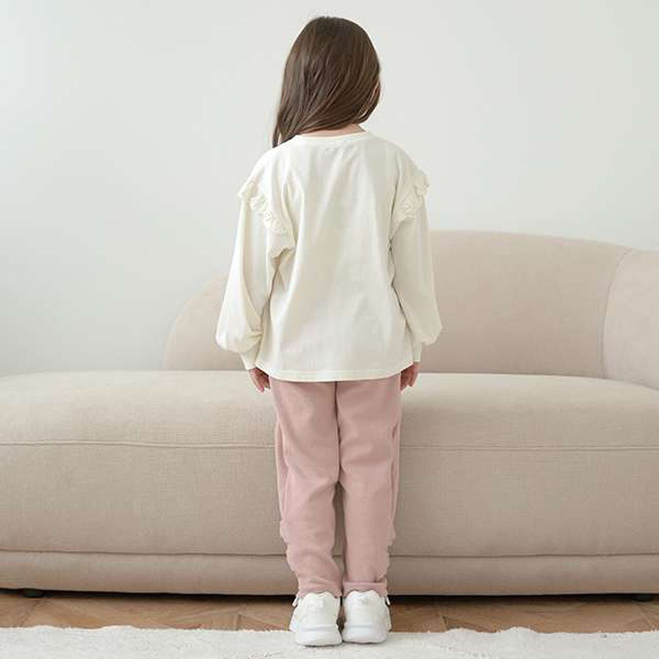 Non-Deforming Girls' Frill Big T-Shirt,Mint, large image number 14