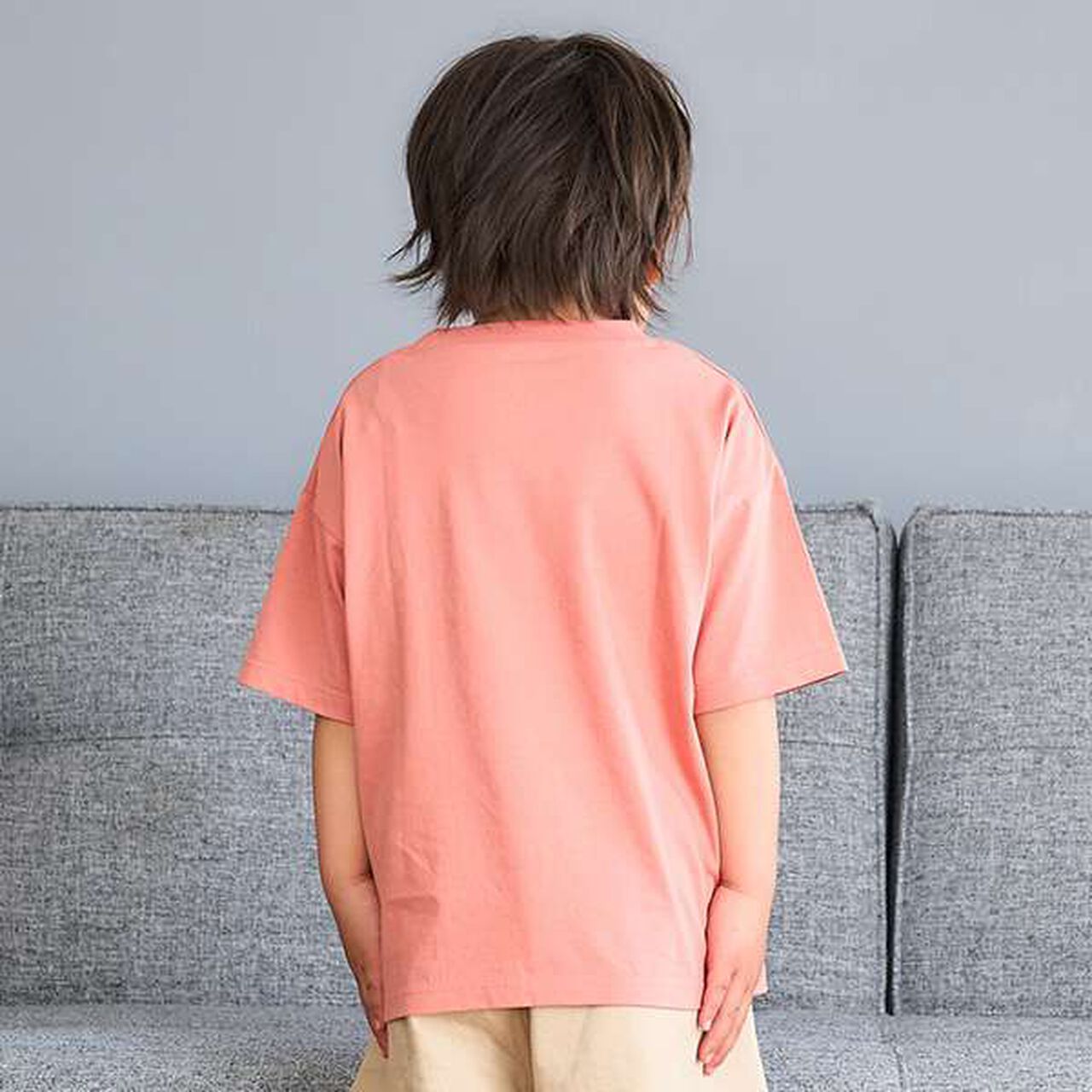 [100% Cotton 365D.] Wide T-Shirt with Embroidery,White, large image number 5