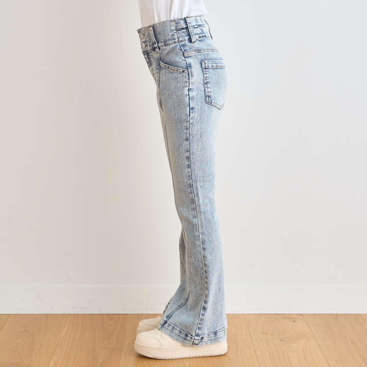 [Cool Touch] Style-Up Flare Denim Pants,Turquoise, large image number 9