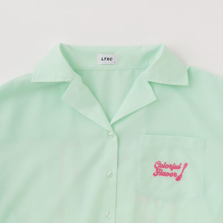 [31 Ice Cream] [LTXC] Open Collar Shirt,White, medium image number 9