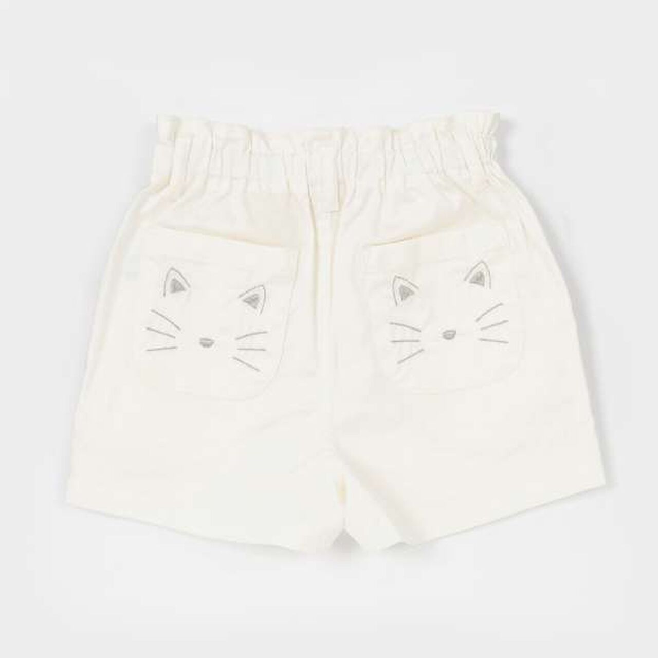 Cat Embroidered Shorts (Kids),Ivory, large image number 6