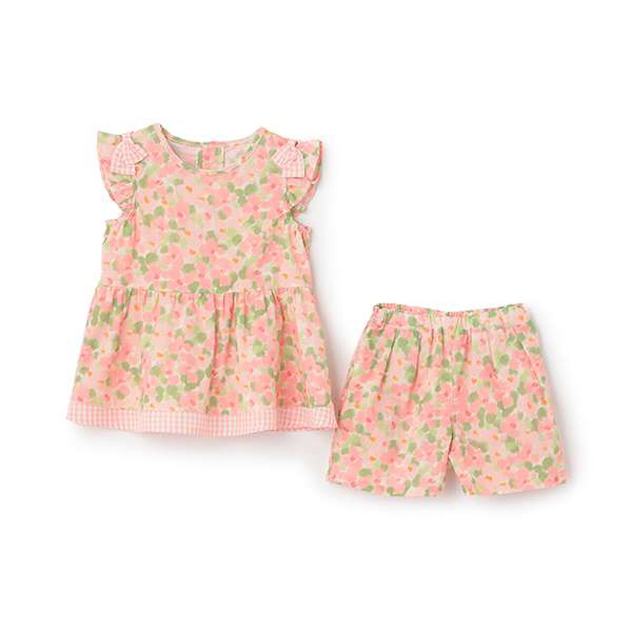 Flower Print Outfit Set,Pink, large image number 2
