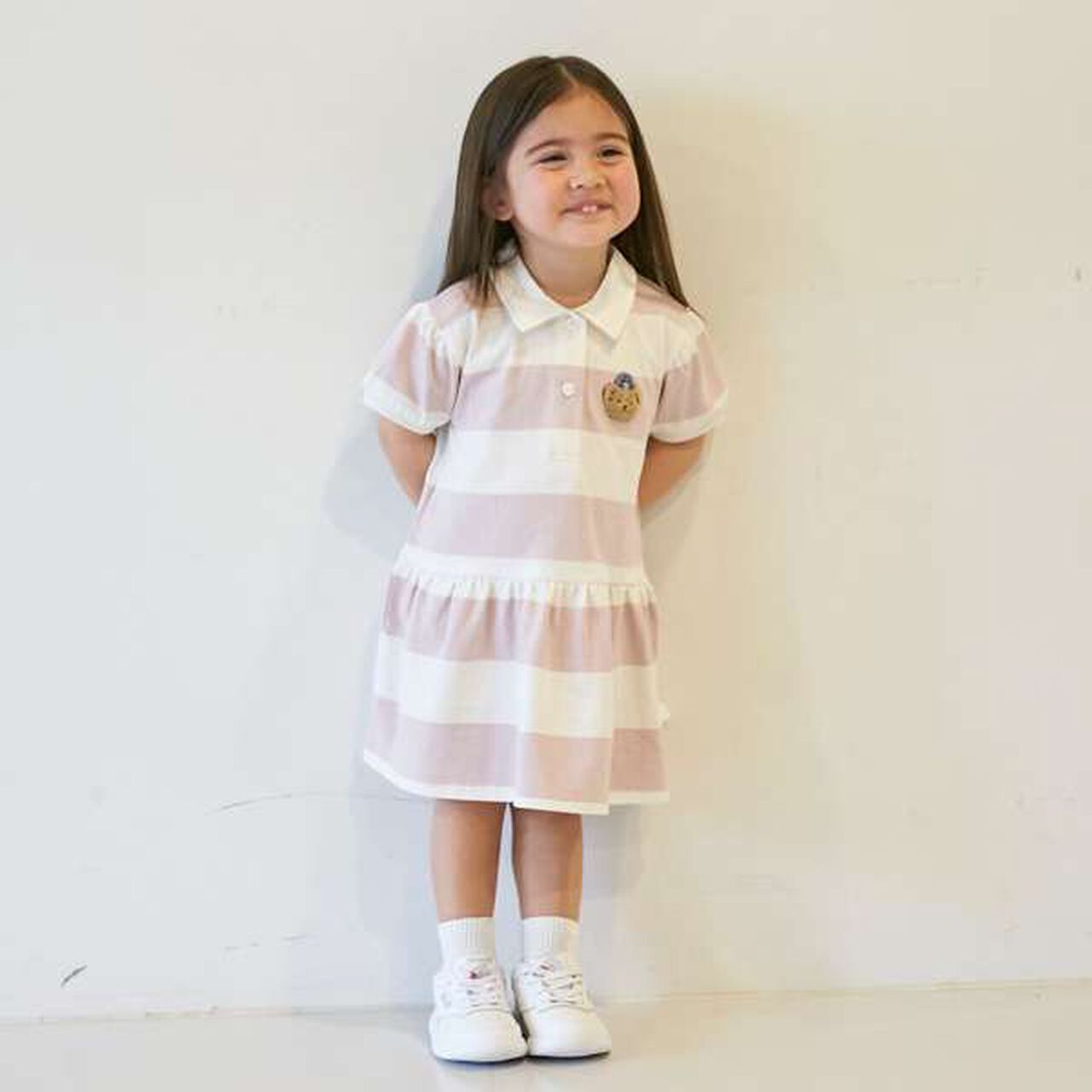[Link] Polo Dress (Kids),Light pink, large image number 0