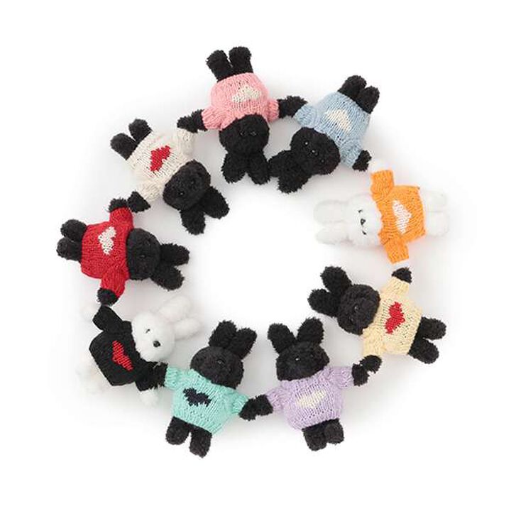 Rabbit Knit Keychain,Lavender, medium image number 4