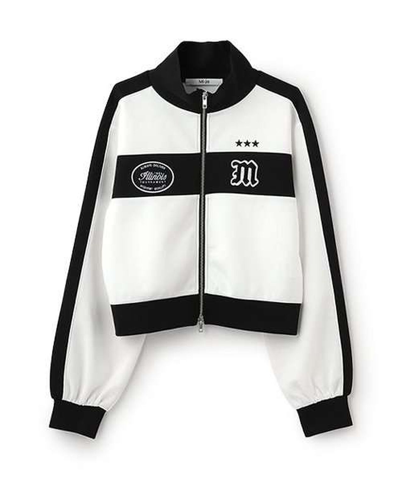 Bi-Color Logo Track Jacket,Black, large image number 1