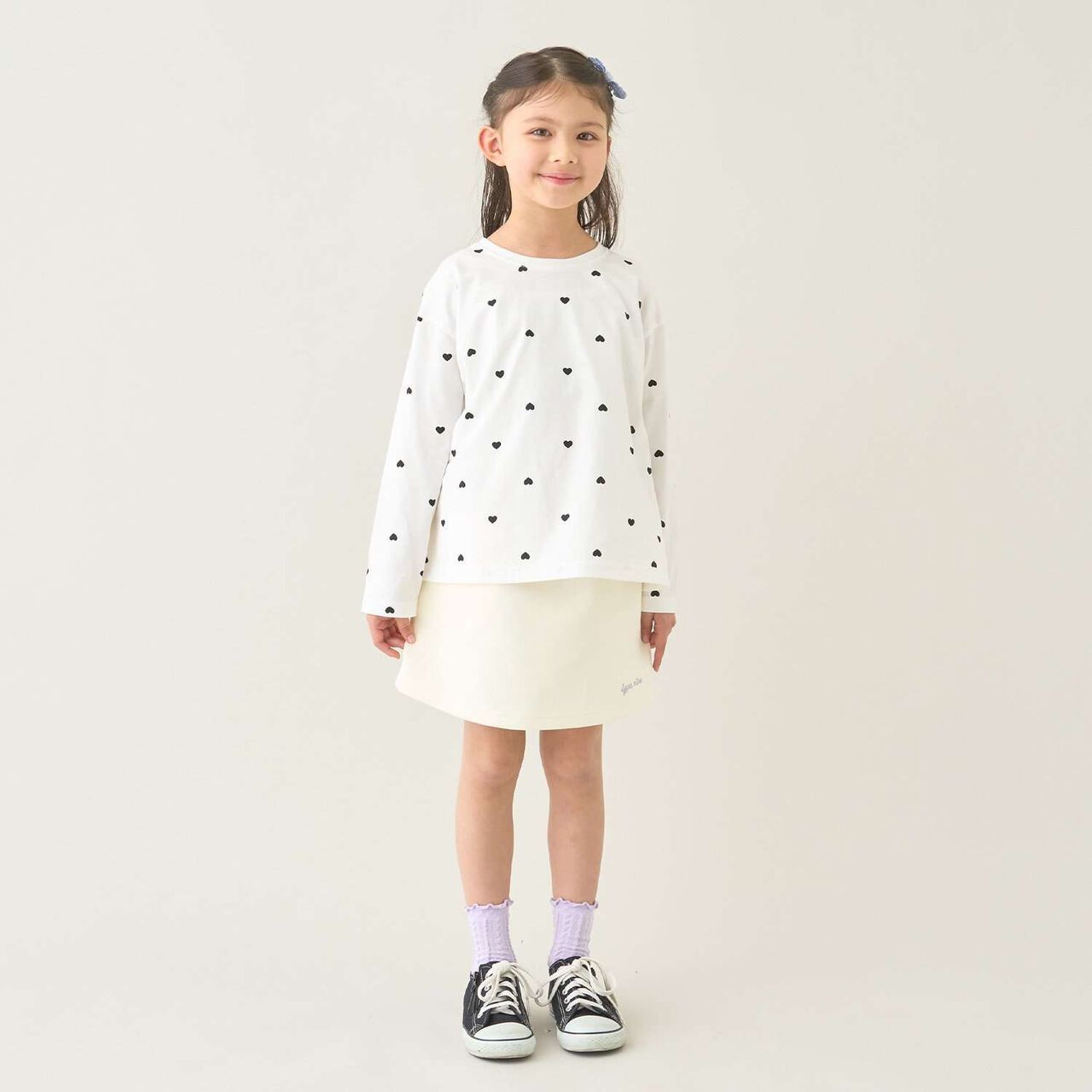 [School-Ready] Puff Sweat Skirt (with Shorts),Ivory, large image number 12