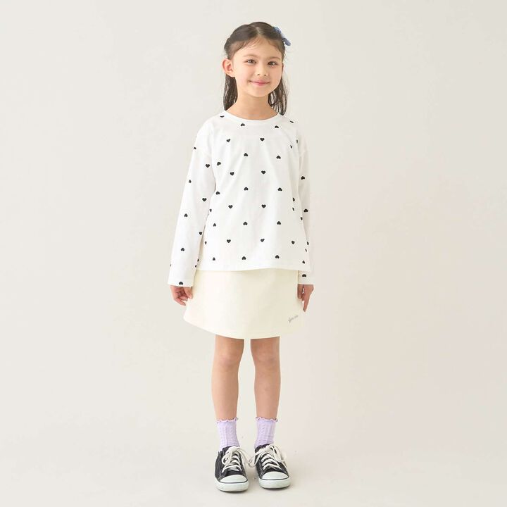 [School-Ready] Puff Sweat Skirt (with Shorts),Ivory, medium image number 12