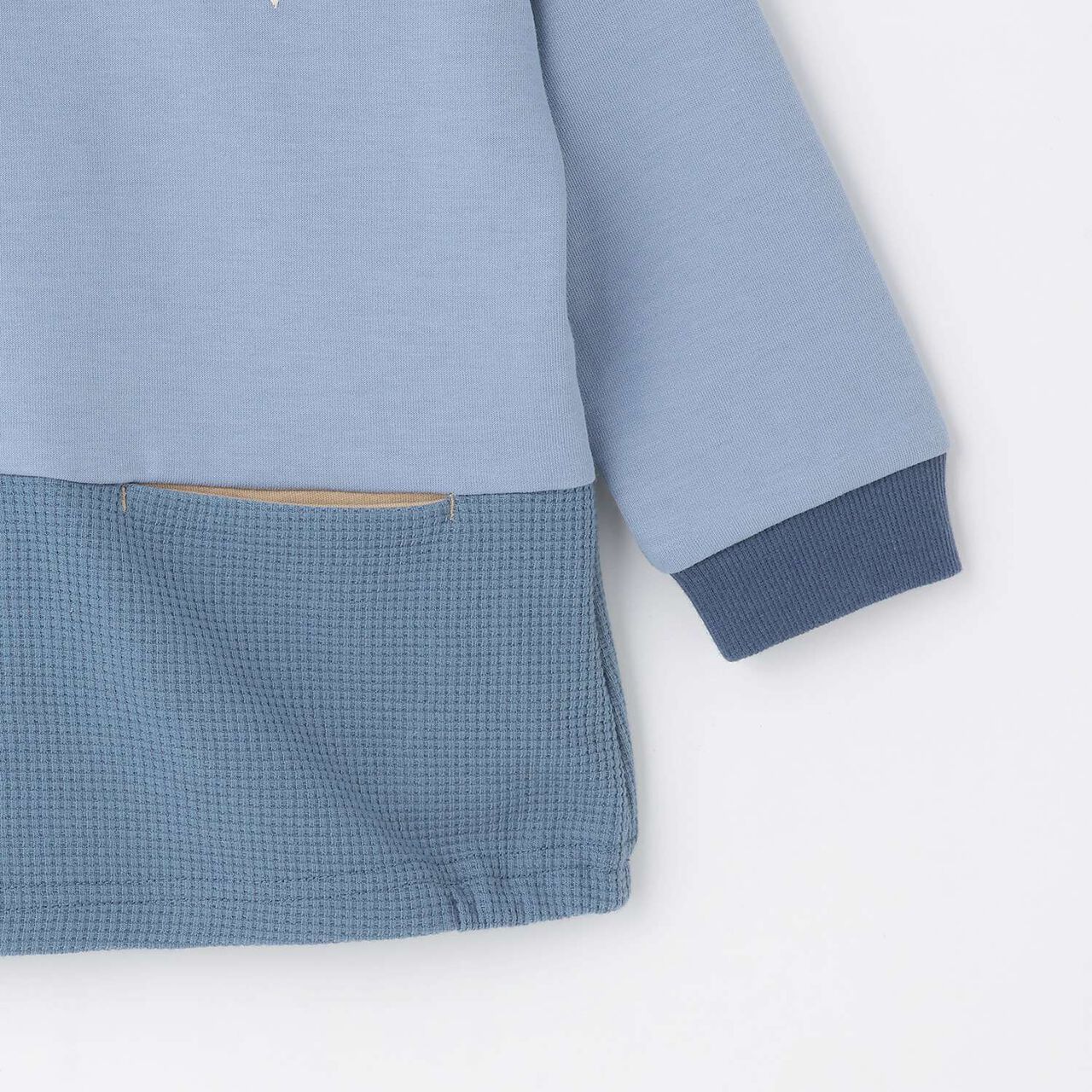 Mixed-Material Sweatshirt,Gray, large image number 4