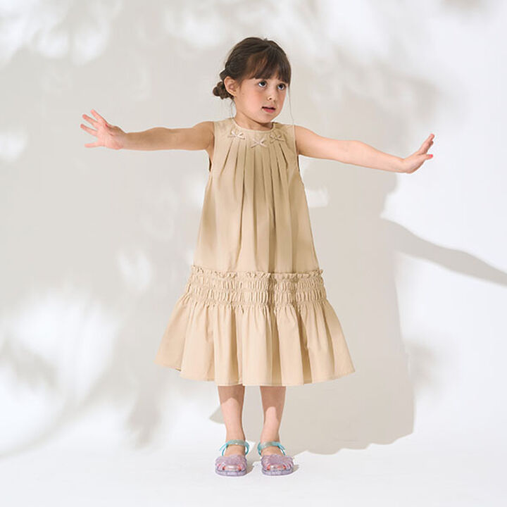 Shirred Tiered One-Piece Dress,Off white, medium image number 26