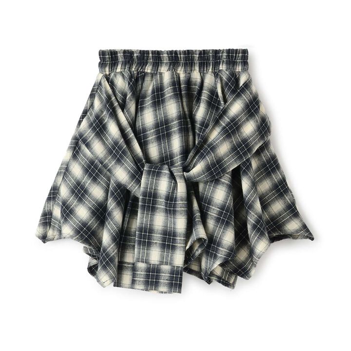 [LTXC] Waist Wrap Style Checkered Culottes,Black, medium image number 5