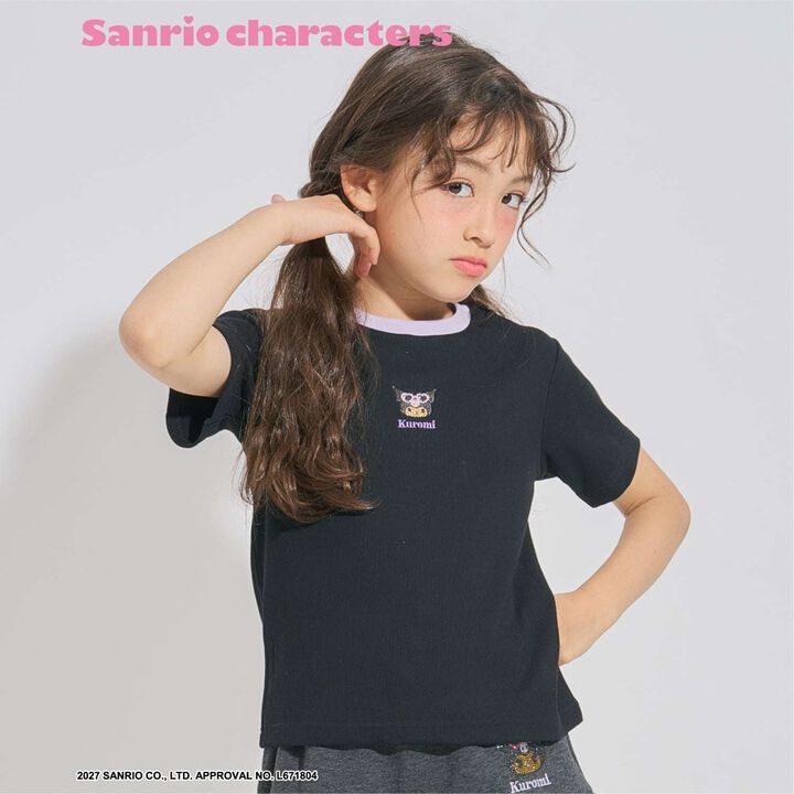 [Sanrio Characters] Sparkling Ribbed T-Shirt,, medium