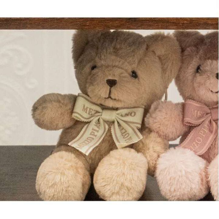 Bear Plush Toy Pass Case,Light beige, medium image number 2