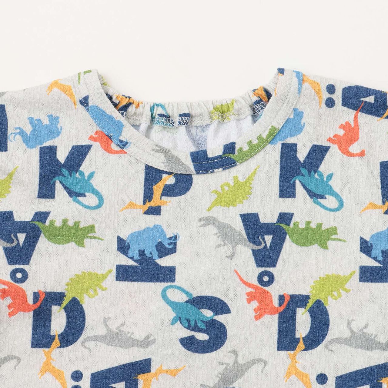 All-Over Pattern Short-Sleeve Loungewear,Sax blue, large image number 3