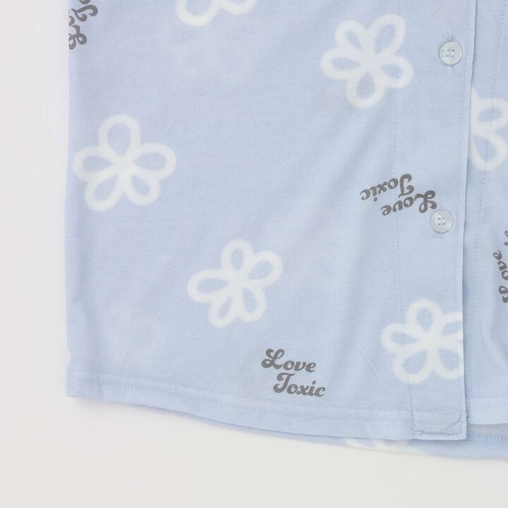 [Room Wear/Pajamas] Short-Sleeve All-Over Pattern Shirt & Shorts Set,Red, medium image number 11