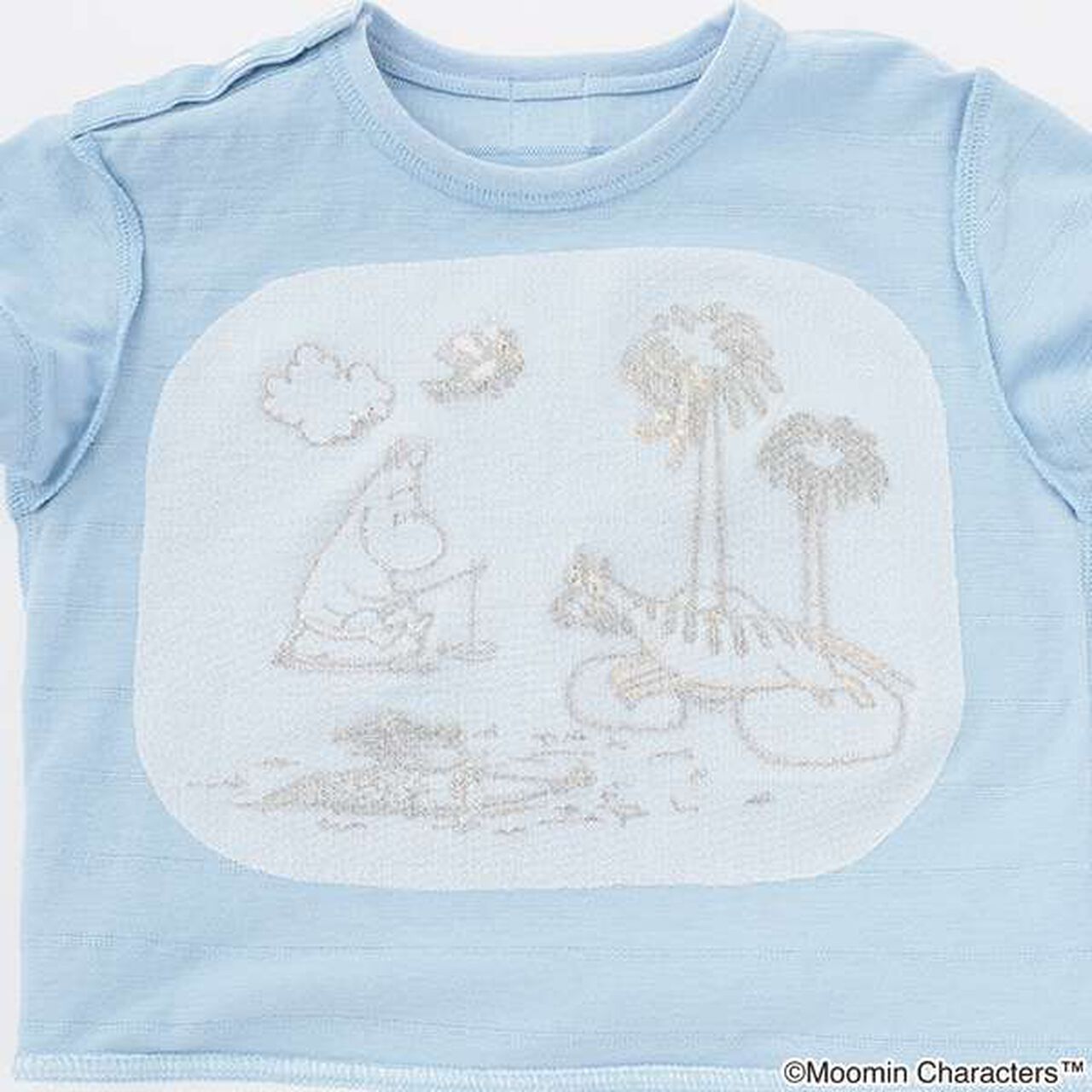 MOOMIN Jungle Embroidery Short Sleeve T-Shirt,Red, large image number 7