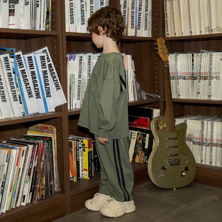 [MNCM] [Coordinatable Setup] Comfortable Jersey Fabric Pocket Big T-Shirt,Black, medium image number 25