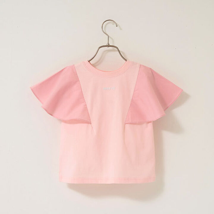 [Reversible] Soft Cotton Flare Sleeve T-Shirt,Moderate pink, medium image number 23