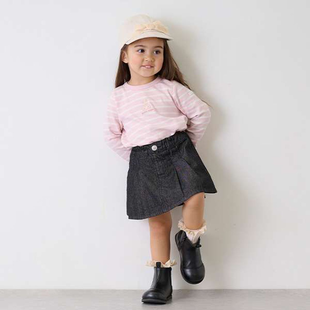 [Link] Pleated Skirt-Pants,Blue, large image number 1