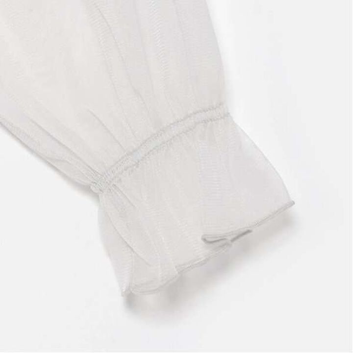 Tulle Layered Sleeve T-Shirt,Light pink, medium image number 15