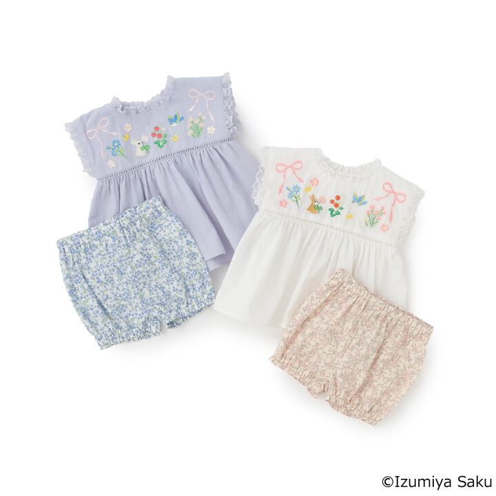 [Izumiya Saku] Motif Embroidery Outfit Set,Light blue, medium image number 11