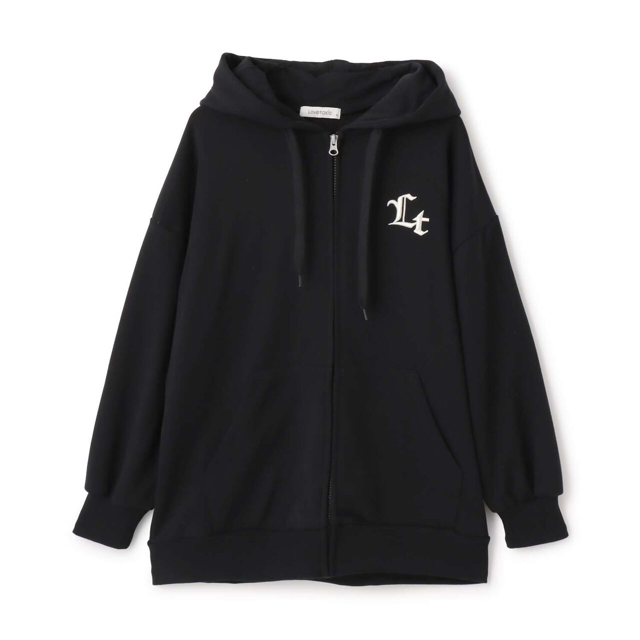 Loose Zip Parka,Black, large image number 11