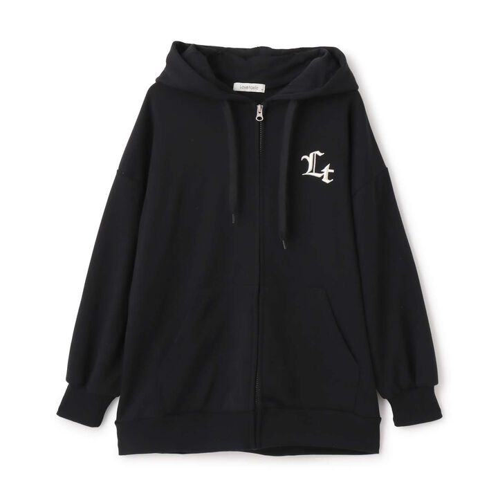 Loose Zip Parka,Black, medium image number 11