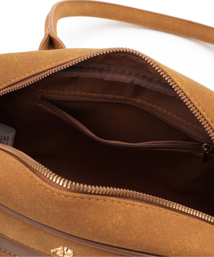 Bi-Color Boston Bag,Camel, medium image number 8