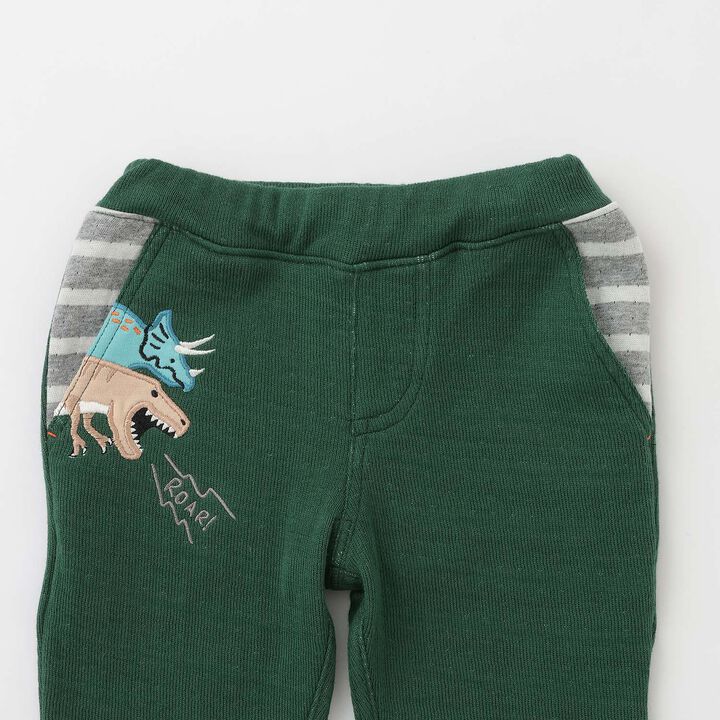 [Popular Item Restocked] [Not Available at Physical Stores] Dinosaur Long-Length Straight Pants,Deep green, medium image number 2