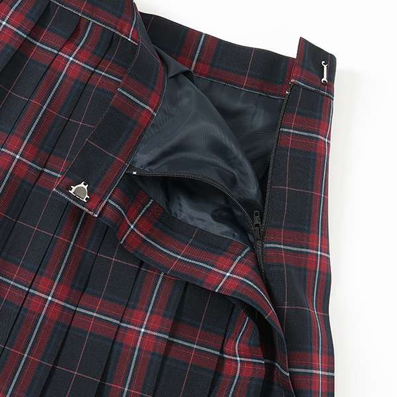 50cm Length 24-Piece Check Pleats Check Skirt,Beige, large image number 10