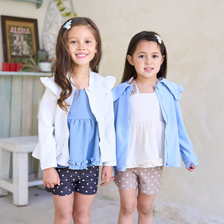 [SWIM] [UV Processing] Sailor Frilled Collar Rash Guard,Sax blue, medium image number 11