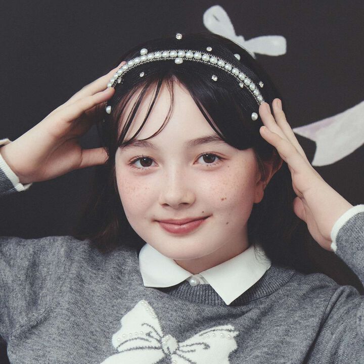 Sparkling Bijou Headband,Black, medium image number 1
