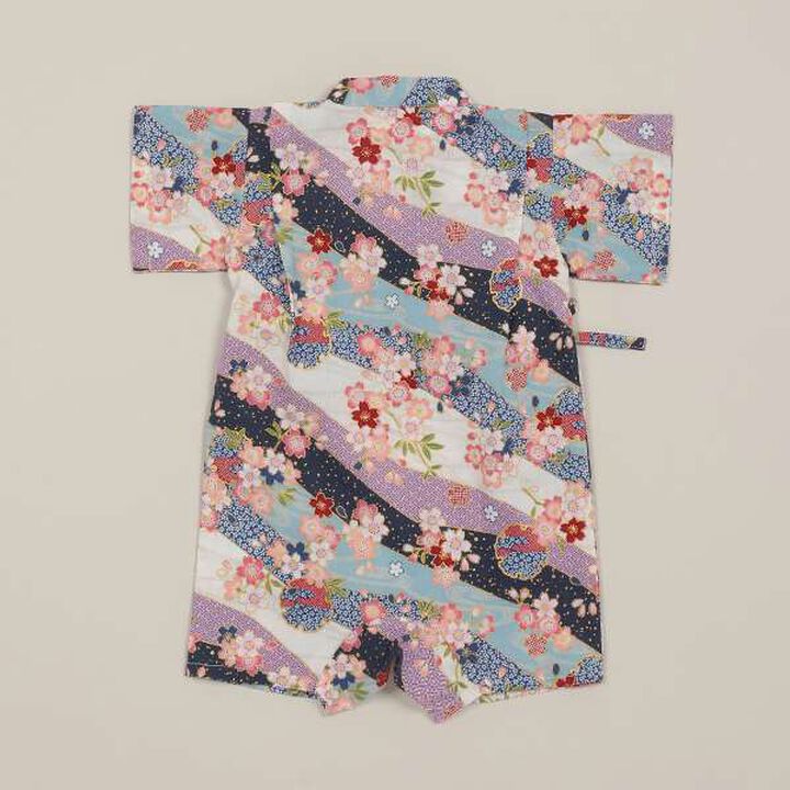 Jinbei All-in-One (Cherry Blossom Snow Pattern) [Made in Japan],Red, medium image number 1